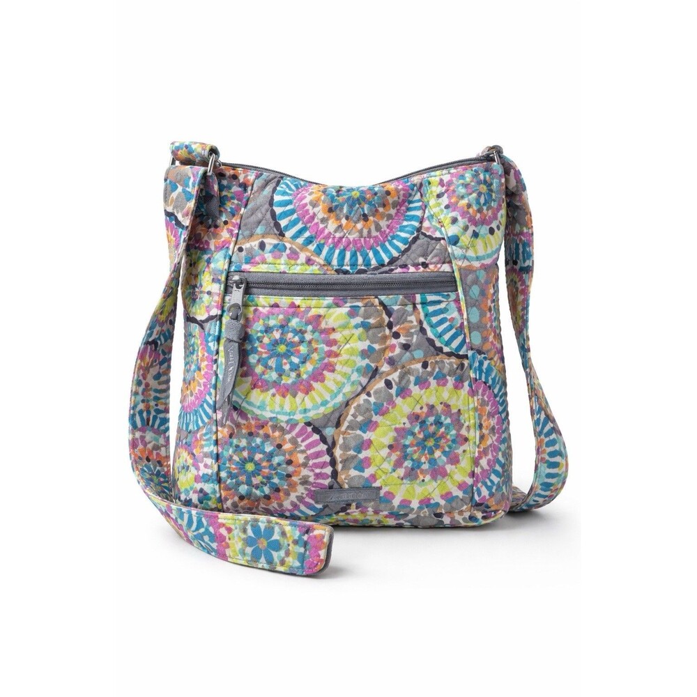 Vera Bradley Crossbody Bag Floral Quilted Cotton Zip Pocket Shoulder Bag ✿